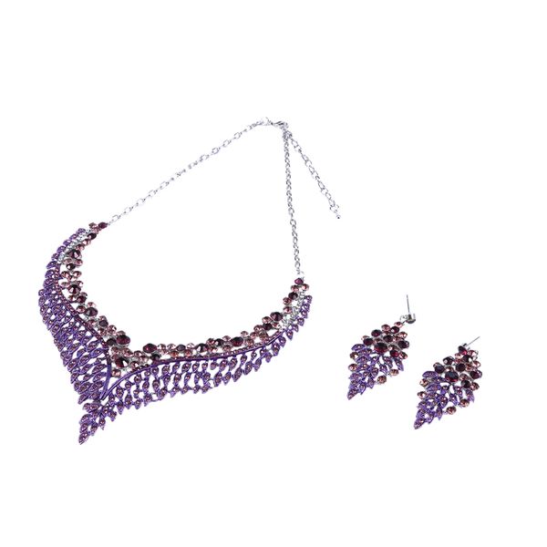 

bridal jewelry sets for women big crystal necklace earrings sets wedding jewelry