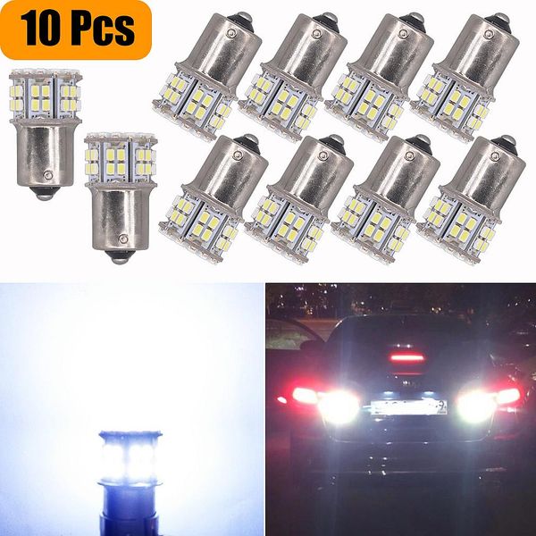 

10pcs ba15s p21w s25 1156 50 smd 1206 dc 12v 24v 3020 led car brake parking tail lights reserve turn signals lamps fog wholesale