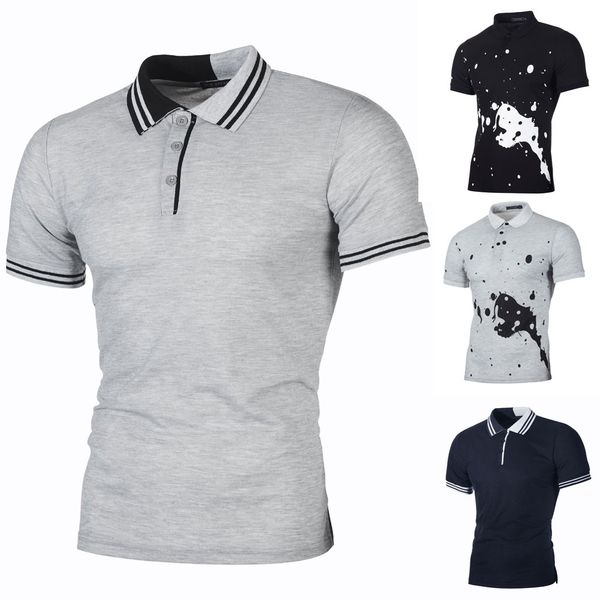 

new fashion mens stylish casual t-shirts slim fit short sleeve v-neck shirt t-shirt, White;black
