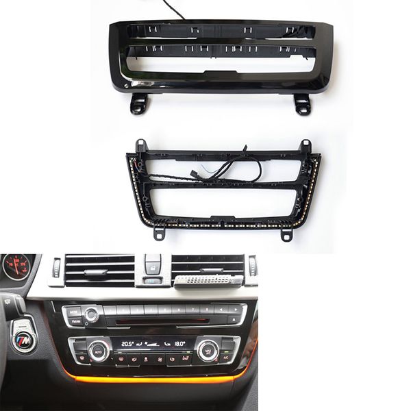 

2 color atmosphere light for 3&4 series f30 m3 m4 lci radio trim led dashboard center console ac panel light blue&orang