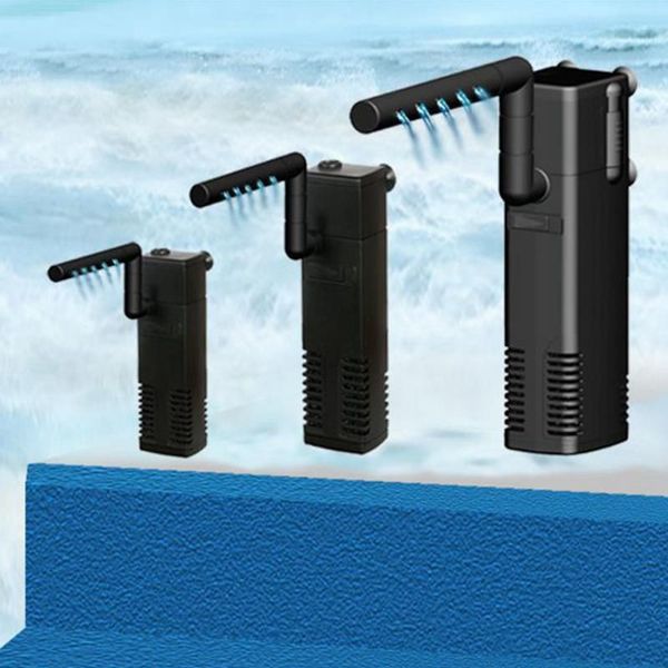 

eu plug aquarium internal filter submersible filter for fish tank aquatic spray flow biological plus power filter pump