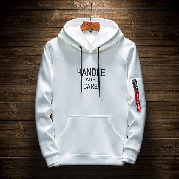 

fashion designer hoodies for men korean version casual youth sweatshirts long sleeve coat clothing letters print wholesale, Black