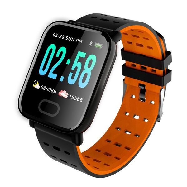 

waterproof smart a6 smart reloj pulsometro ritmo inteligente bracelet fitness watch tracker for wristwatch android cardi iphone i pwouu, Slivery;brown