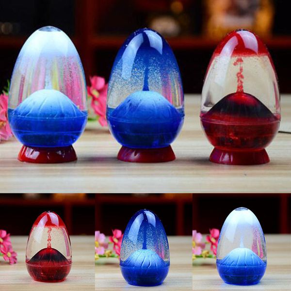 

egg-shaped volcanic liquid hourglass oil sand timer sandglass home desk