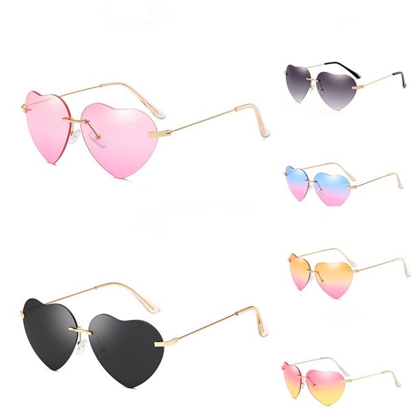 

90120b new 2020 half frame cat eye heart-shaped sunglasee women white frame gradient lens uv400 protect small narrow 90s sunglass female #56, White;black