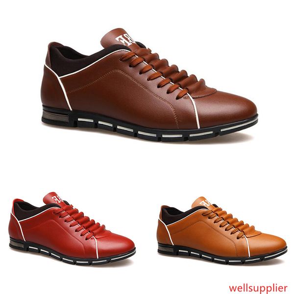 

2020 fashion men s casual leather shoes triple black brown blue red light tan mens outdoor bussiness walking shoes main17