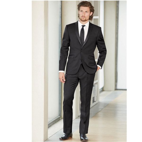 

мужская одна кнопка черный / слоновая кость свадебный костюм для мужчин жених смокинги случайные формальные мужские костюмы 2 шт. мужской ко, White;black