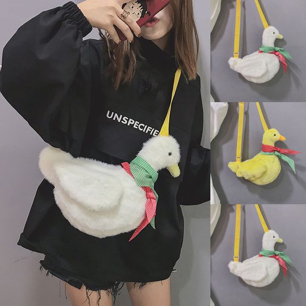 

kawaii lolita plush scarf duck bag messenger shoulder purse crossbody gift