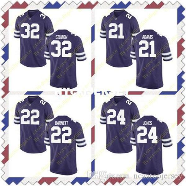 

mens kendall adams dante barnett jersey charles jones justin silmon state wildcats stitched purple college football jerseys ncaa, Black;red