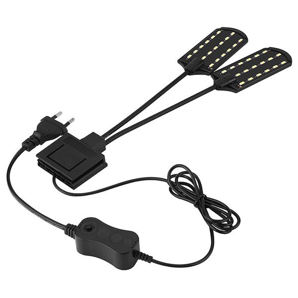 

EU Plug Aquarium Led Lighting 220V Waterproof Clip-on Lamp 15W LED Aquarium Light Plants Grow White Color Lighting