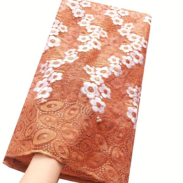 

асо ebi африканские ткани кружева материал оранжевый нигерии тюль чистая кружевной ткани лук сетки платье франция свадебные кружева ткани 20, Black;white