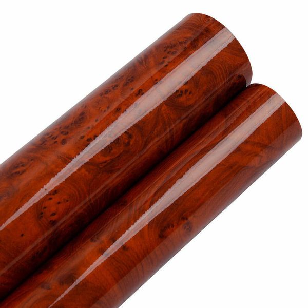 

self adhesive car stickers wood grain wrap decal durable protector high glossy fashion easy clean film diy interior pvc