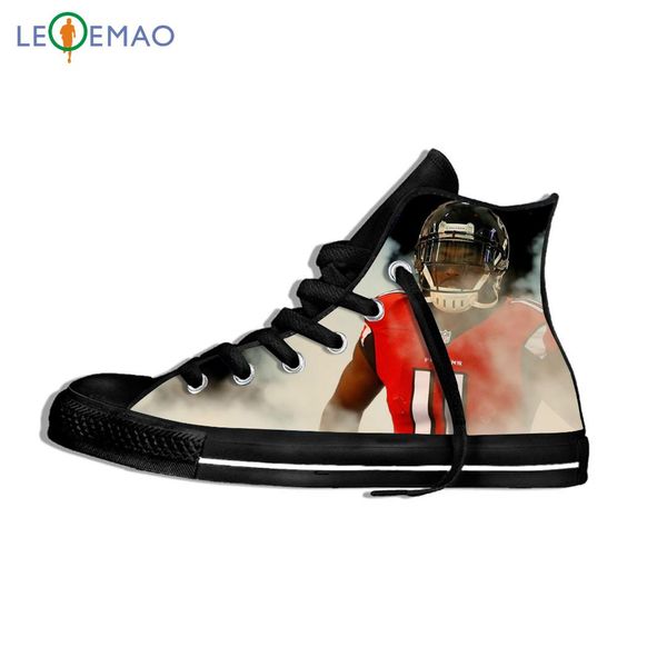 

custom logo image printing sneakers men mohamed salah walking julio jones 3d print kawhi canvas zapatos de mujer, Black