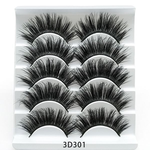 

3d mink lashes bulk искусственные толстые природные ресницы косметика ручной работы полный strip ложные ресницы 5 пар