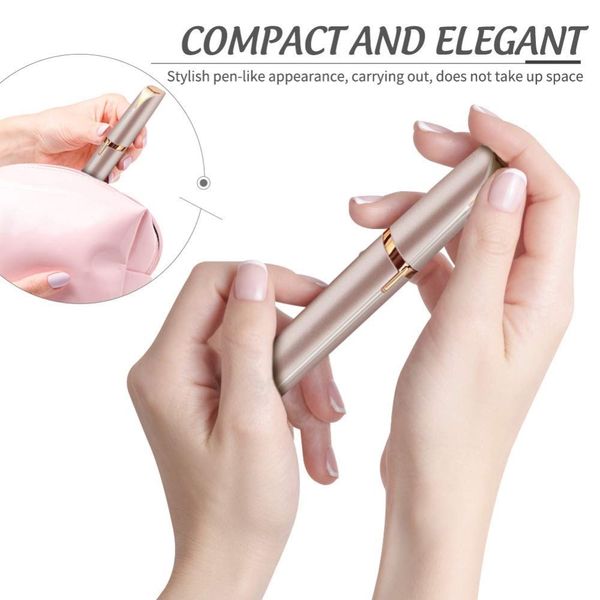 

lipstick hair remover electric eyebrow epilator shaver painless portable face care hair removal eye brow trimmer tools with retail box
