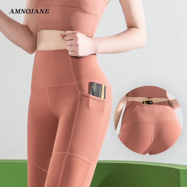 

seamless gym colorvalue sport leggings yoga pants with pockets sweatpants women fitness running plus size tights legging push up, White;red