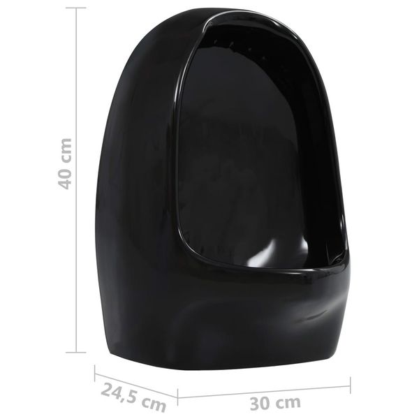 

suspended urinal with flush valve ceramic black bathroom storage organization