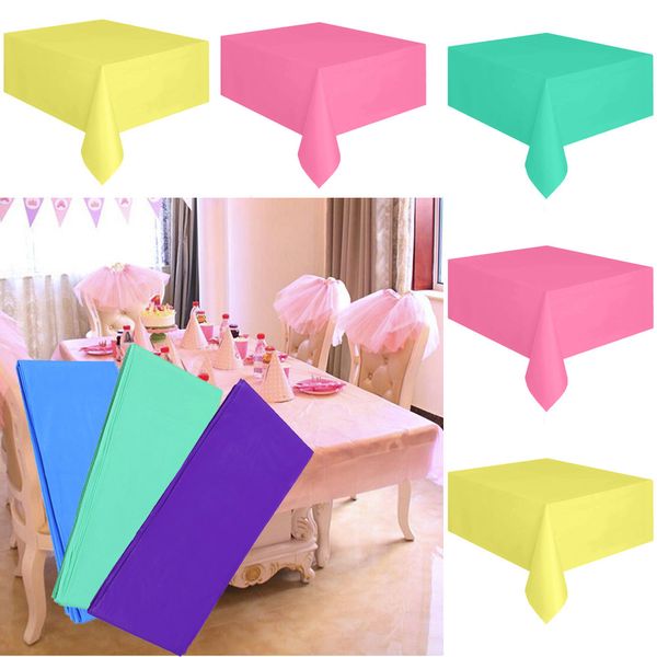 

large plastic rectangle table cover cloth wipe clean party tablecloth covers waterproof tablecloth kitchen table cover #ss