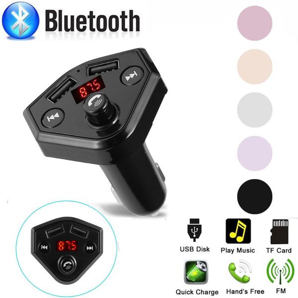 

car fm transmitter for smart phone hand-calling usb charger portable car accessories #bl35