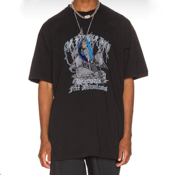 

20ss vt corsair printed t-shirt мода твердые простые короткие рукава лето повседневный сыпучие tee hip hop street мужчины женщины футболку h, White;black