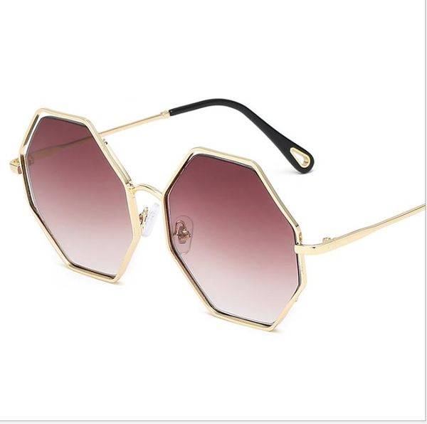 

new polygon hollow fashion cut edge sunglasses european and american personality men and women sunglasses, White;black