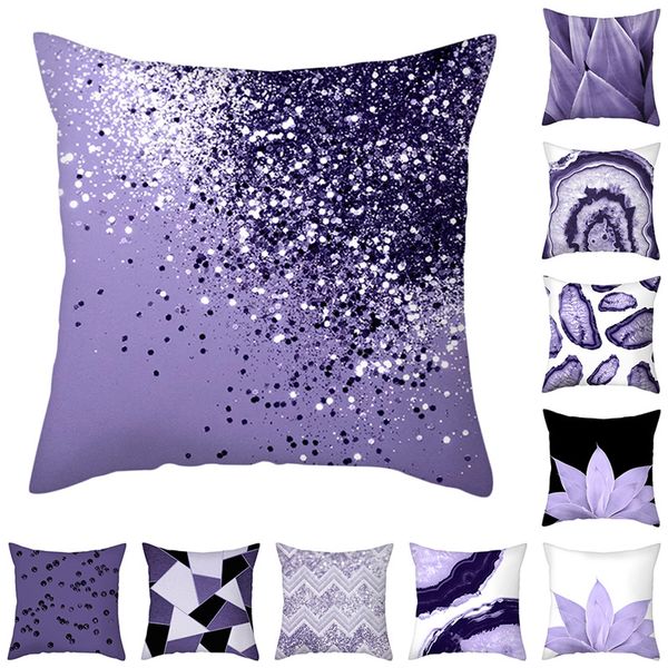 

fuwatacchi geometric cushion cover triangle flower cell pillow cover for home sofa and chair decorative pillow cases 45x45cm