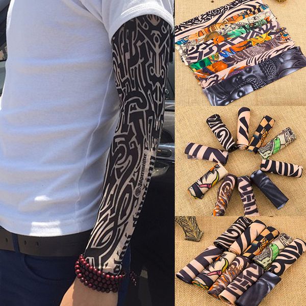 

cycling sports tattoo sleeves uv cool arm sleeves cycling running arm warmer sport elastic oversleeve arm warmers ing