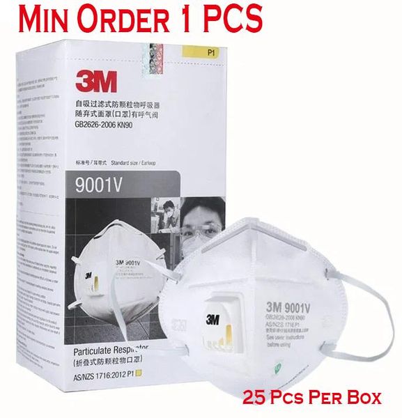 

min.order 1pc dhl shipping 3m face mask valve respirator n95 ffp2 9001v 9002v 9031 9032 9041v 9042v filter ffp2 n95 n90 face mask earloops