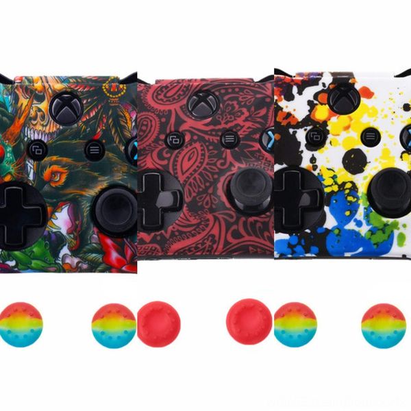 

doxio новый 18 цветов для аналогового контроллера one силиконовая ручка кожи + xbox thumb stick case cap для x box one 1 x s джойстик