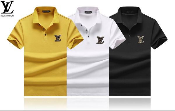 

luxury italy tee t-shirt designer polo shirts high street embroidery garter snakes little bee printing clothing mens brand polo shirt#02, White;black