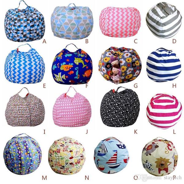 

stuffed animal storage bean bag chair 61cm portable kids toy organizer play mat clothes home organizers