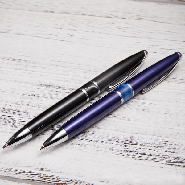 

acrylic metal ballpoint pen in oil advertising gift pen, Blue;orange