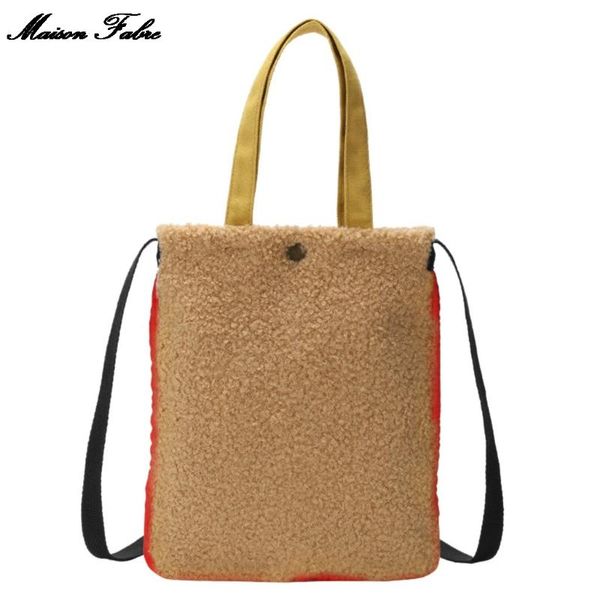 

maison fabre women's 2019 new plush fashion solid color wild large capacity messenger bag shoulder bag student