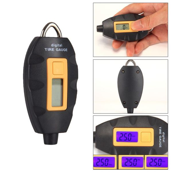 

keychain mini tire pressure gauge lcd digital display tire pressure gauge