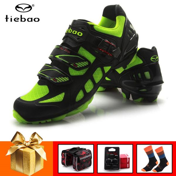 

tiebao cycling shoes professional sapatilha ciclismo mtb men lightweight bike self-lock shoes breathable bicycle athletic, Black