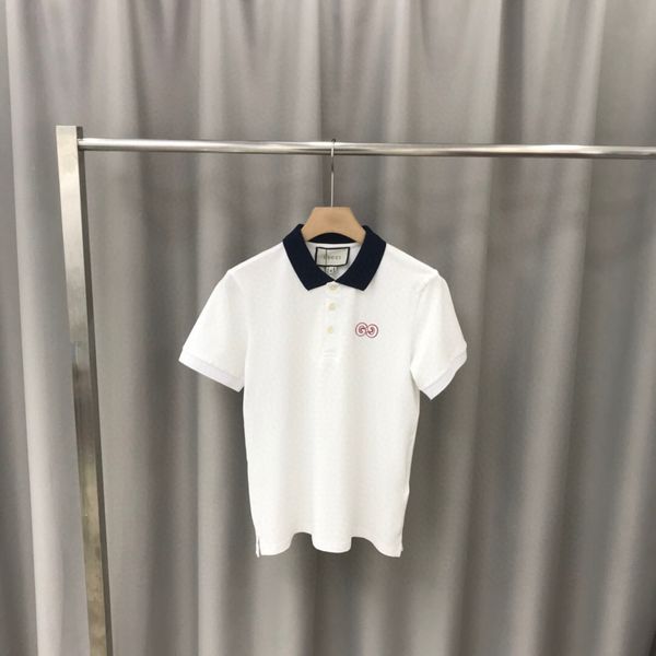 

new summer fashion polo men's shirt short sleeve lapel polo shirt men's fashion casual polo shirt 01, White