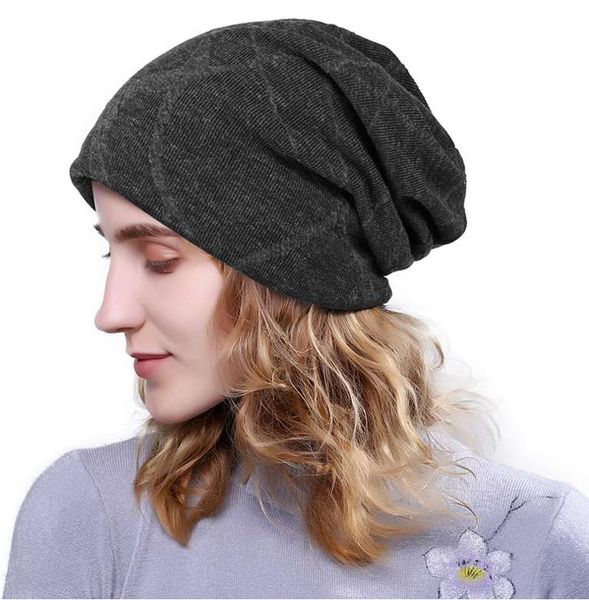 

female spring autumn slouch hat women classical skullies beanie autumn winter christmas warm cap ing, Blue;gray