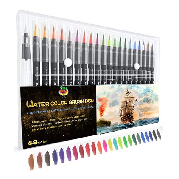 

art marker with flexible tip for coloring drawing watercolor brush pens