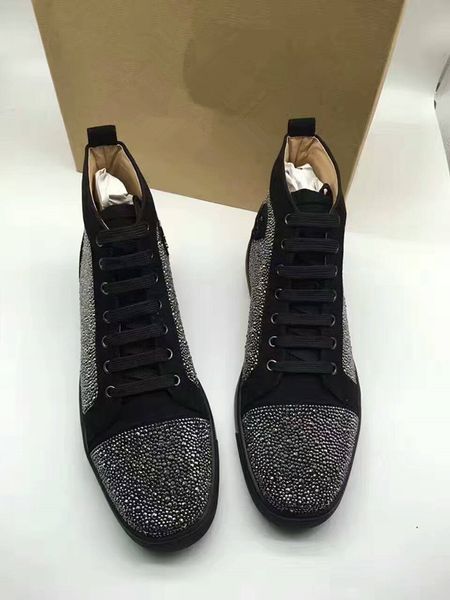 

Fashion Designer Brand Studded Spikes Flats shoes Red Bottom Shoes For Men and Women Party Lovers Genuine Leather Sneakers 35-46 008