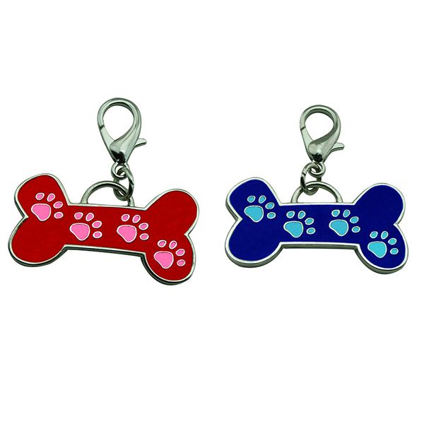 

домашние животные собаки ошейник бирка творческая собака удостоверение личности алюминиевый сплав кость в форме лапы печать кулон зоотовары