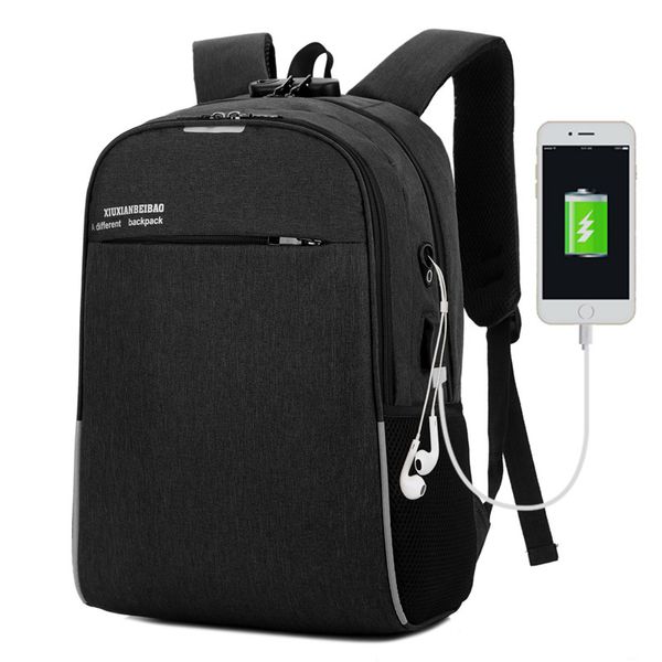 

lapbackpack men usb charging computer backpacks casual style bags large bagpack male business travel bag back pack fashion