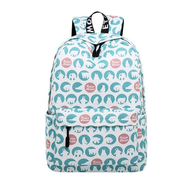 

casual waterproof backpack for women fashion preppy style bear print school bag large capacity shoulder bags for female mochilas