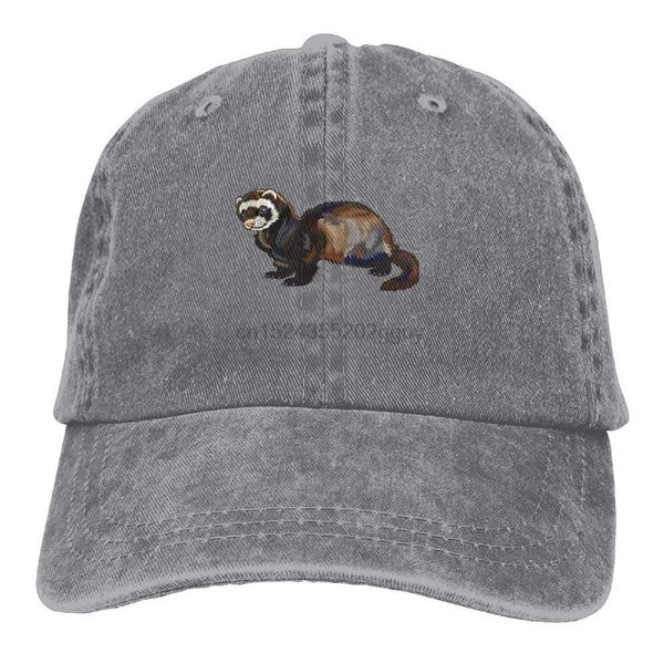 

funny ferret denim hat adjustable female dad baseball caps, Blue;gray