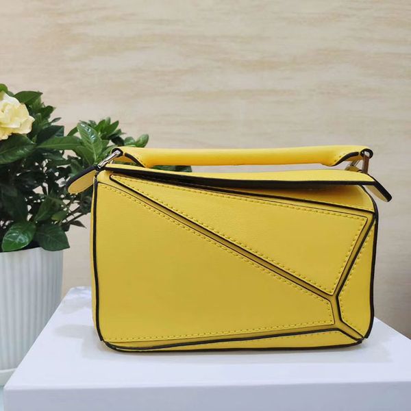 

micaela 2019 fashion yellow famous brand crossbody bag genuine leather women shoulder bag chic geometric handbag small bag