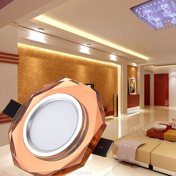 

crystal ceiling light modern 3w led crystal lamp small aisle corridor light porch downlight ceiling lamp for living room