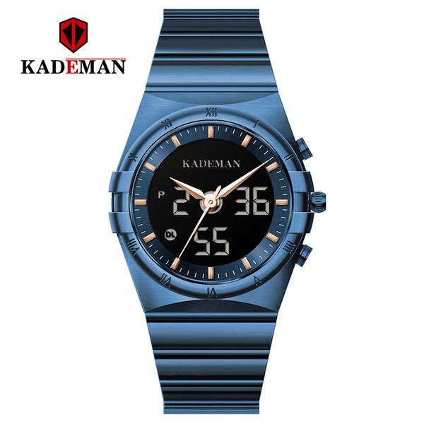 

kademan men watch luxury brand casual sports watch new famous fashion lcd quartz wristwatch business clock relogio masculino, Slivery;brown