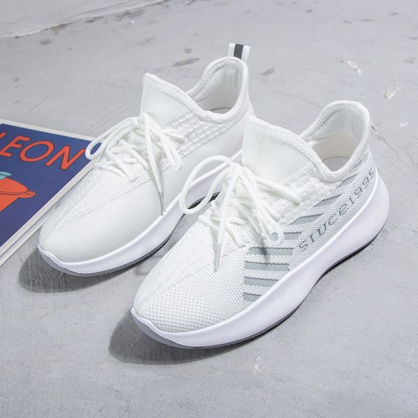 

casual socks shoes womens 2020 new korean version of fly woven shoes student street outdoor sport sneakers, Black
