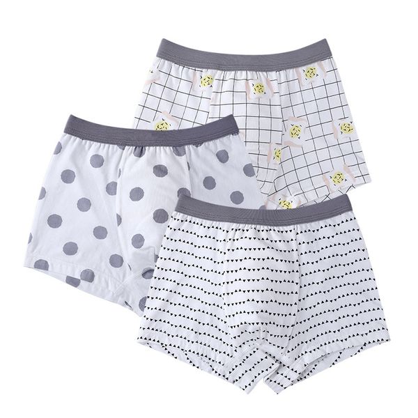 

3pcs/lot children's underwear modal boy child boxer panties baby big shorts cute cartoon children's underwear boxer, Black;white