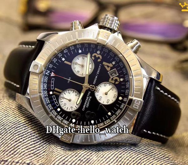 

new seawolf chrono diver pro barenia white dial black subdial miyota quartz chronograph mens watch satch leather strap new watches, Slivery;brown