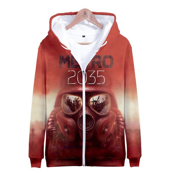 

metro exodus 3d printed zipper hoodies women/men fashion long sleeve hooded sweatshirts 2019 casual streetwear clothes, Black